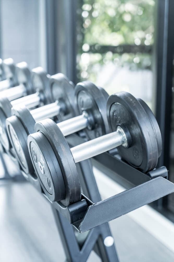 Fitness salonunda dambıllar